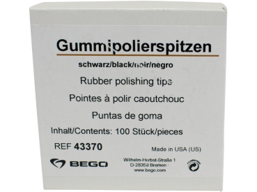 Rubber polijstpunten zwart 100st
