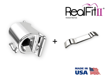 RealFit™ II snap - Intro Kit - Mandibular - Single combination (tooth 47, 37) Roth .018"