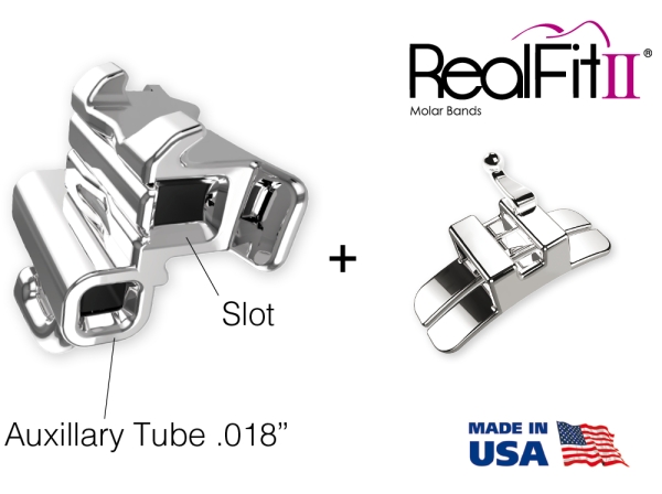 RealFit™ II snap - Intro Kit - Mandibular - Double combination + lin. Sheath (tooth 46, 36) Roth .022"